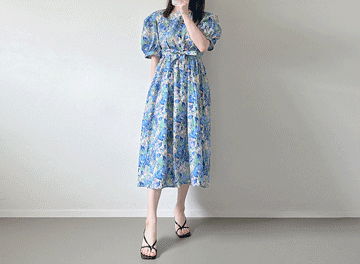 BLUE BLOOMING ONEPIECE